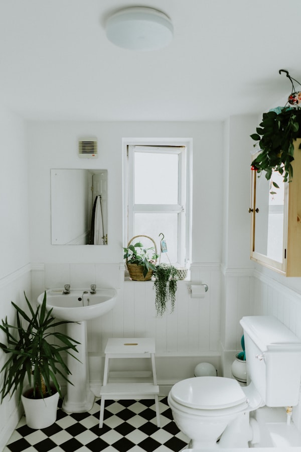 Bright clean bathroom